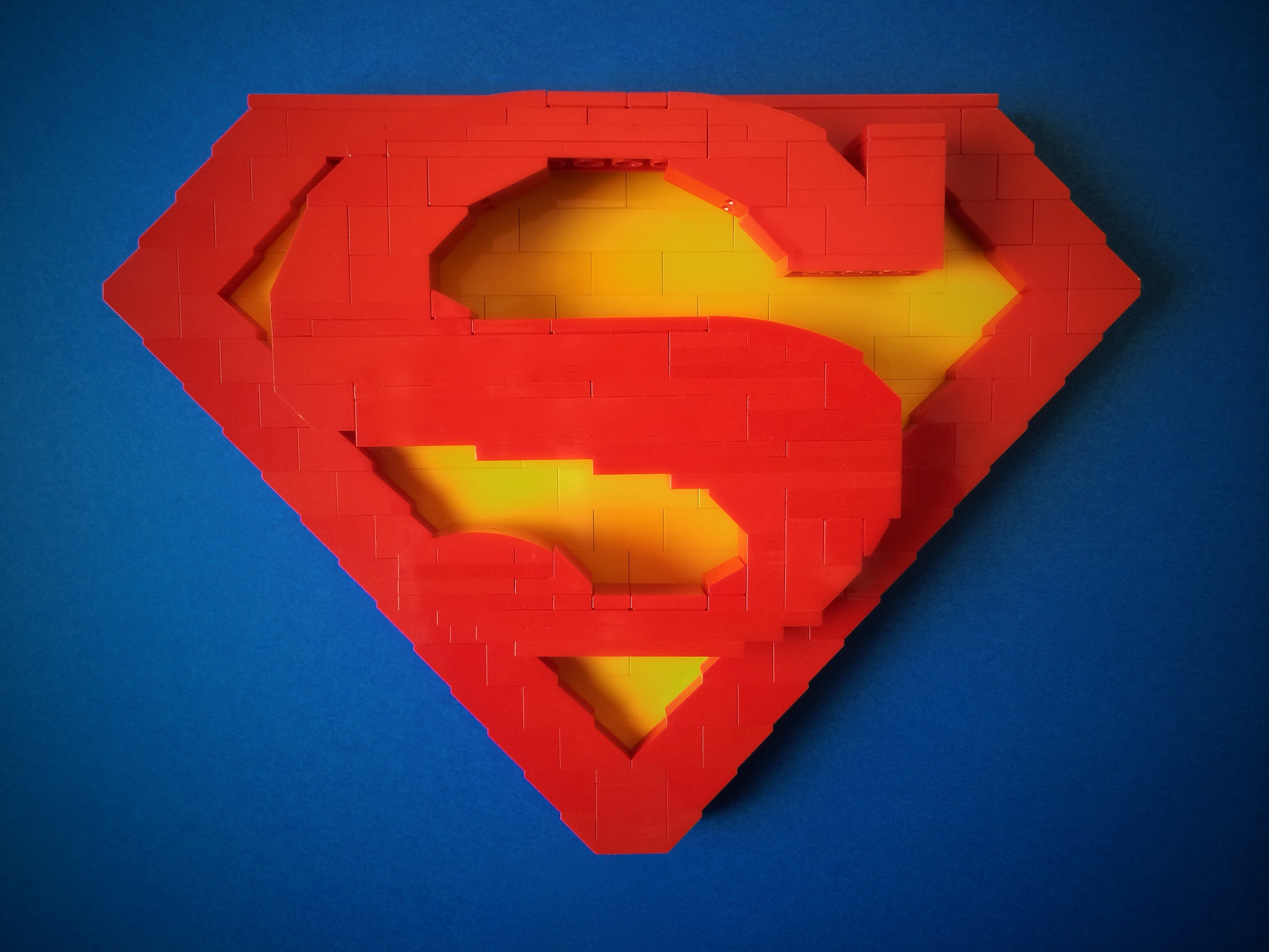 Superman logo with Lego