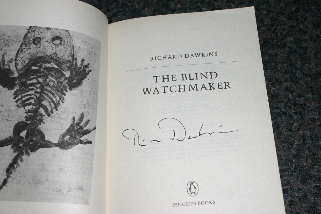 signed copy of The Blind Watchmaker