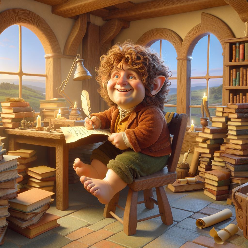 Hobbit escribiendo