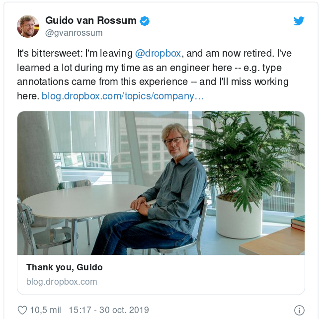 Guido retirement tweet