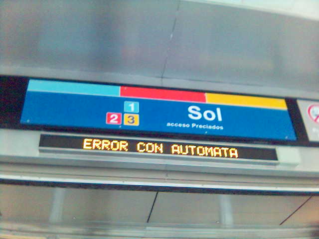 Error en Metro de Madrid