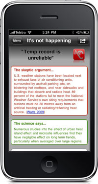 Skeptical Science iPhone App