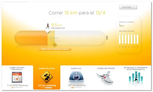 Página de NikeRunning Página de NikeRunning