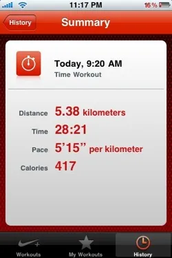 Aplicación de Nike+ para iPod Touch y iPhone Aplicación de Nike+ para iPod Touch y iPhone