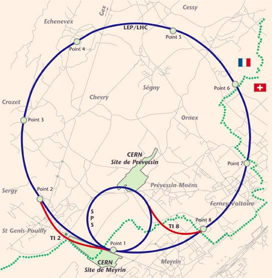 CERN / Plan of SPS to LHC transfer tunnels