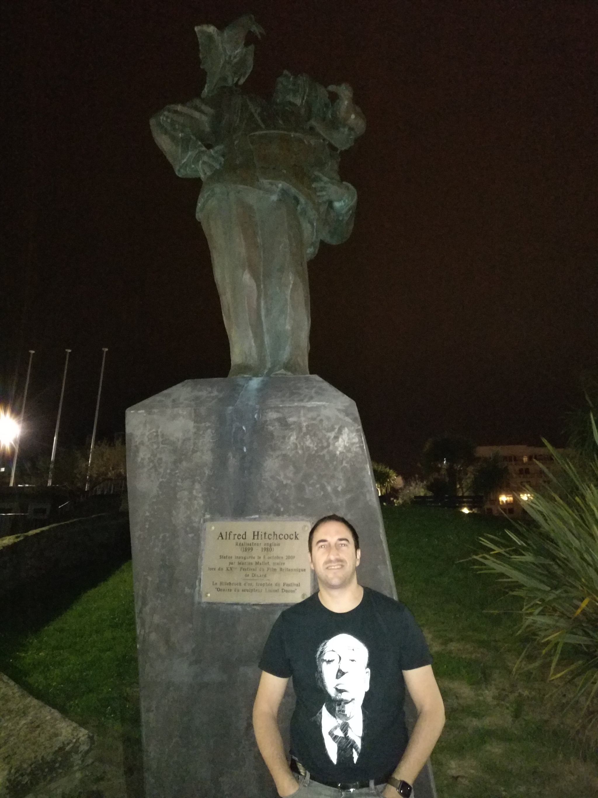 In Dinard, with Sir Alfred Hitchcock