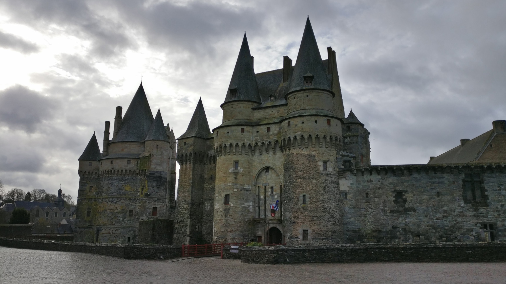 The entrance to Vitre Castle